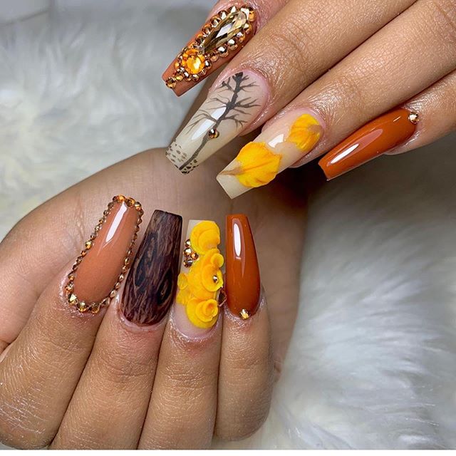 Fall inspired Nails 💅🏽 #nailedbynl